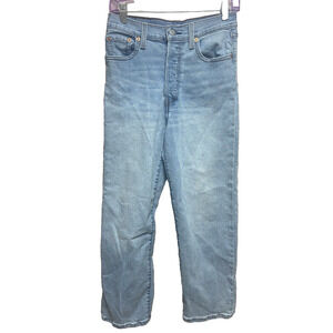 Womens Levi's Ribcage Straight Jeans Size 26 Womens Light Wash Denim Casual